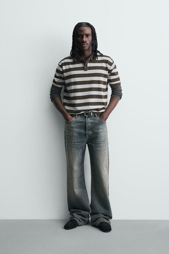 JACQUARD STRIPED KNIT POLO SHIRT from Zara - $59.90