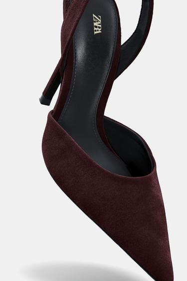 CHAUSSURES À TALONS EFFET VELOURS - Bordeaux de Zara - Image 6