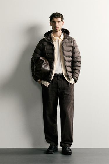 LIGHTWEIGHT WATER-REPELLENT PADDED JACKET - mink brown by Zara