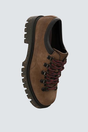 LEATHER SHOES WITH HOOKS - Brown by Zara - Image 3