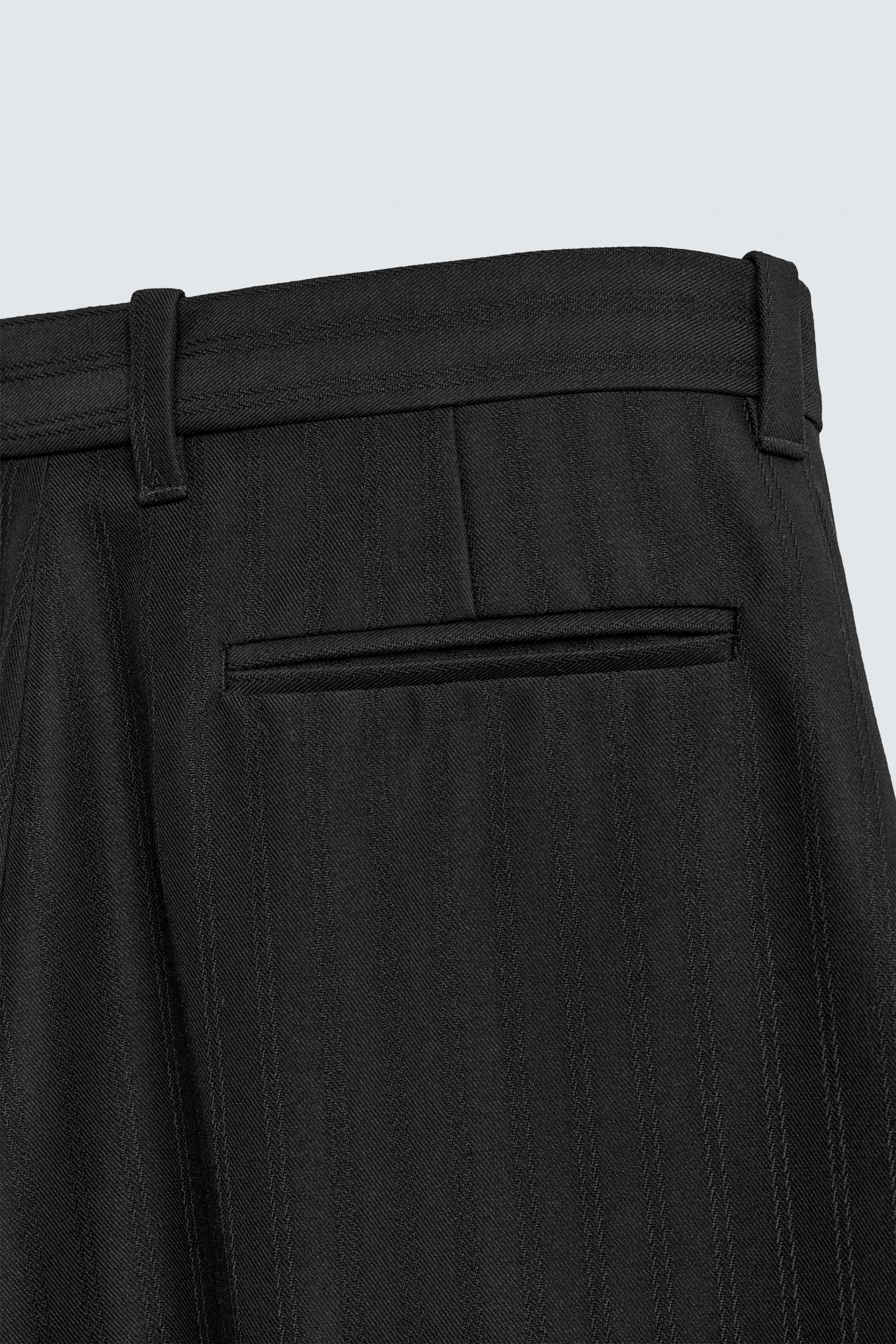CURVED FIT SUIT PANTS - Black | ZARA Canada