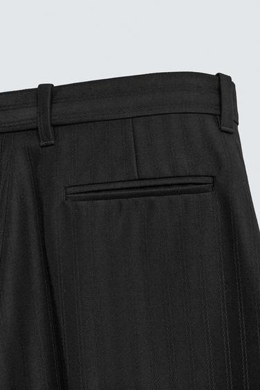 PANTALON DE COSTUME COURBÉ - Noir de Zara - Image 8