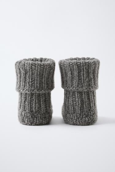 CASHMERE BOOTIES - Grey by Zara - Image 4