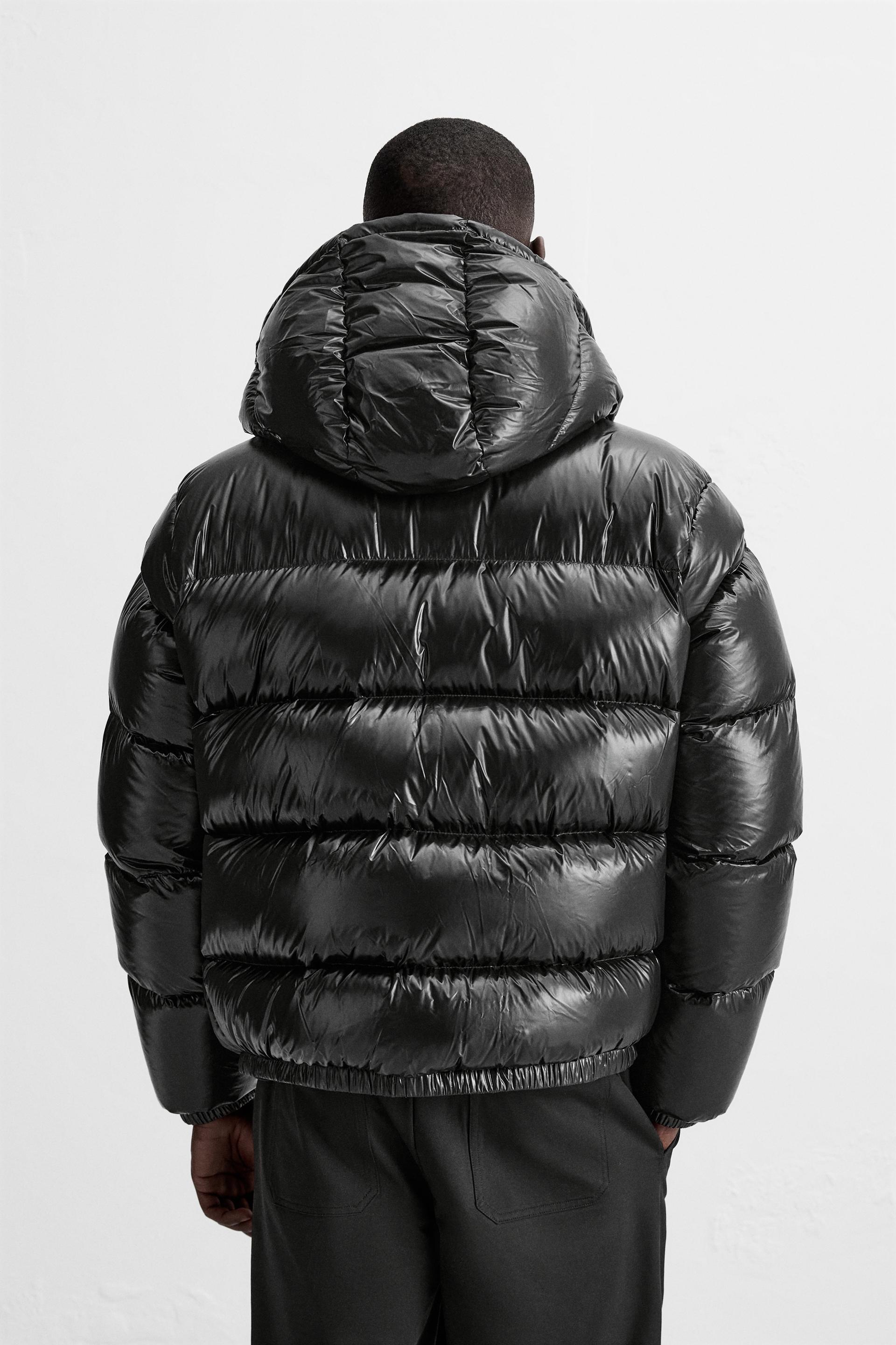 100 DOWN PUFFER JACKET Black ZARA United Kingdom