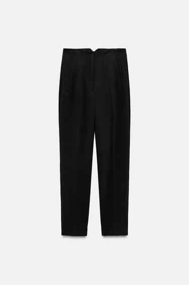HIGH-WAIST TROUSERS - Black by Zara