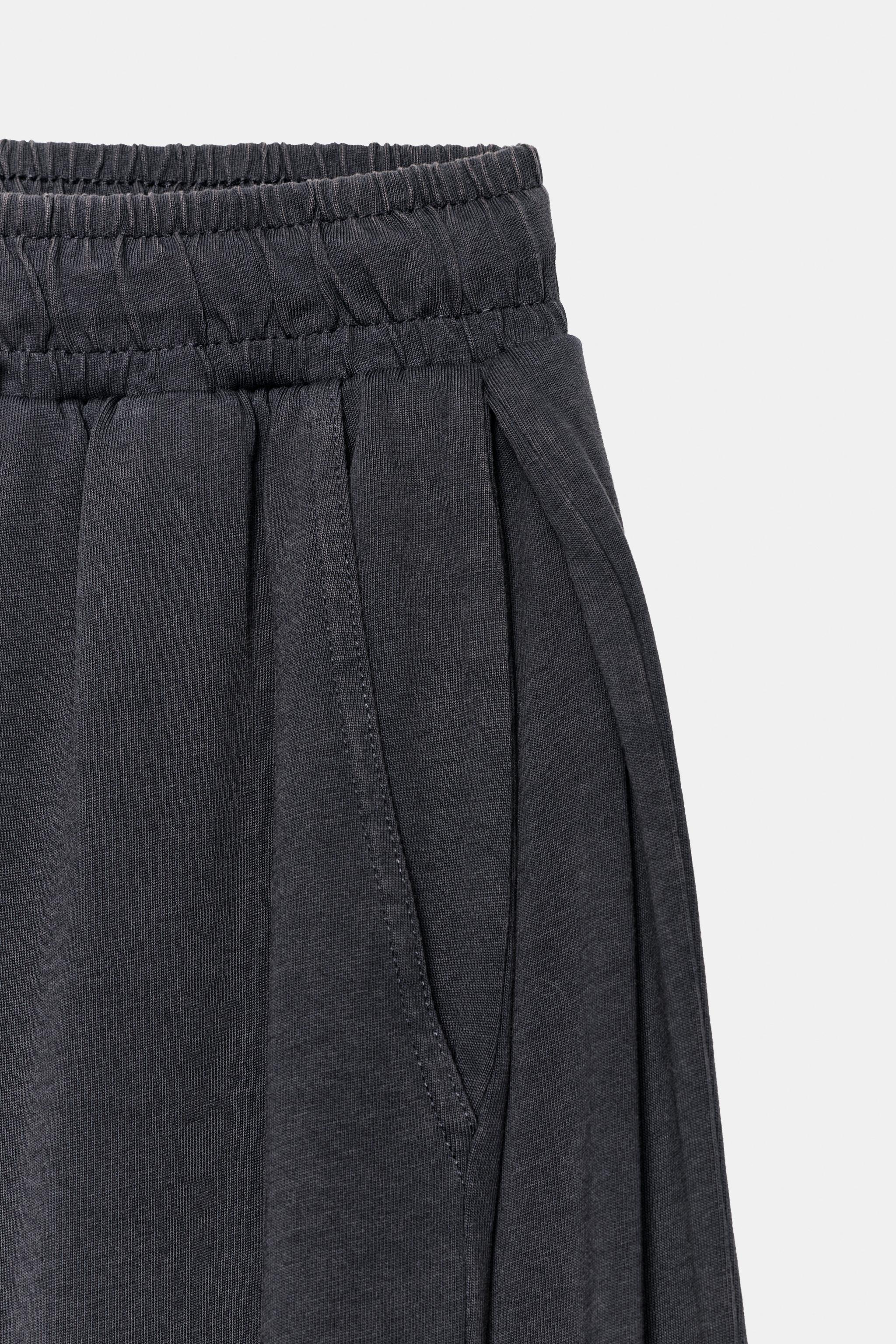 Женские брюки Zara COTTON PLEATED PANTS — фото 7