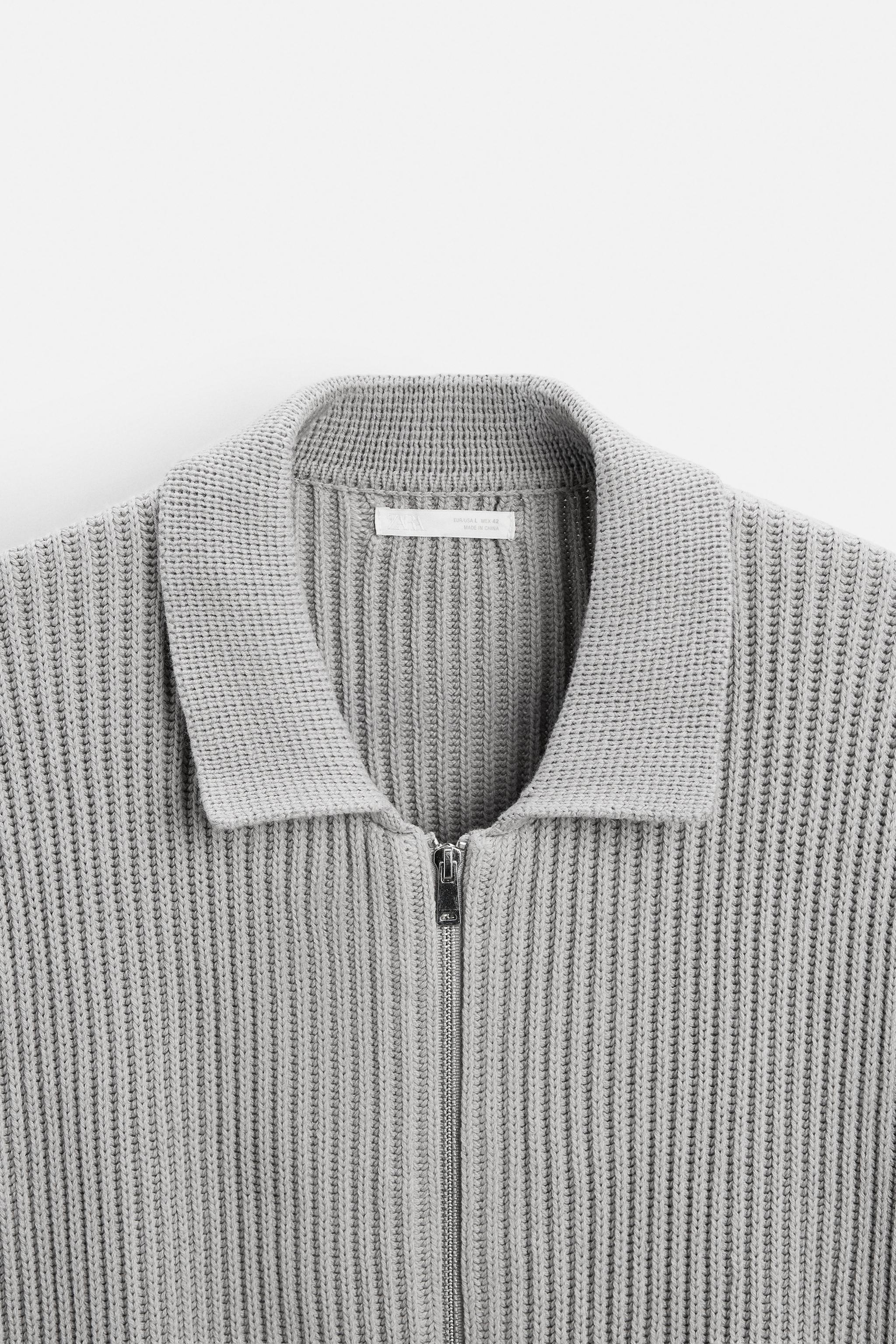 パールニットジップカーディガン - ブラック | ZARA Japan / 日本 パールニットジップカーディガン - ブラック | ZARA Japan / 日本