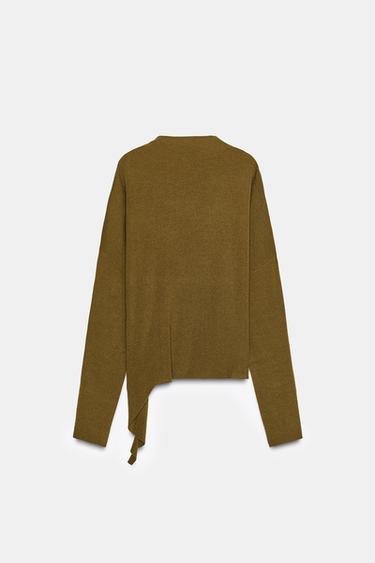 KNOTTED KNIT JUMPER - Khaki by Zara - Image 6