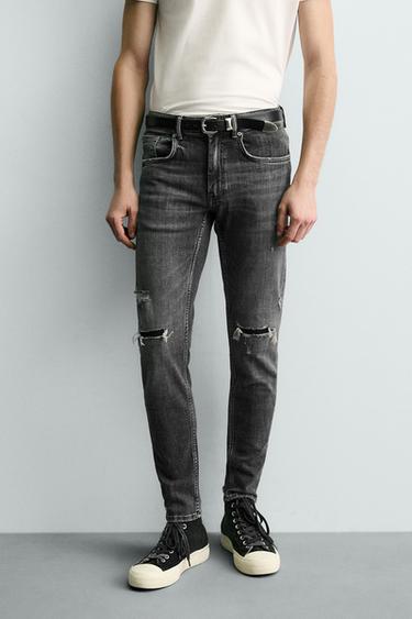 JEANS SKINNY FIT - Gri nga Zara