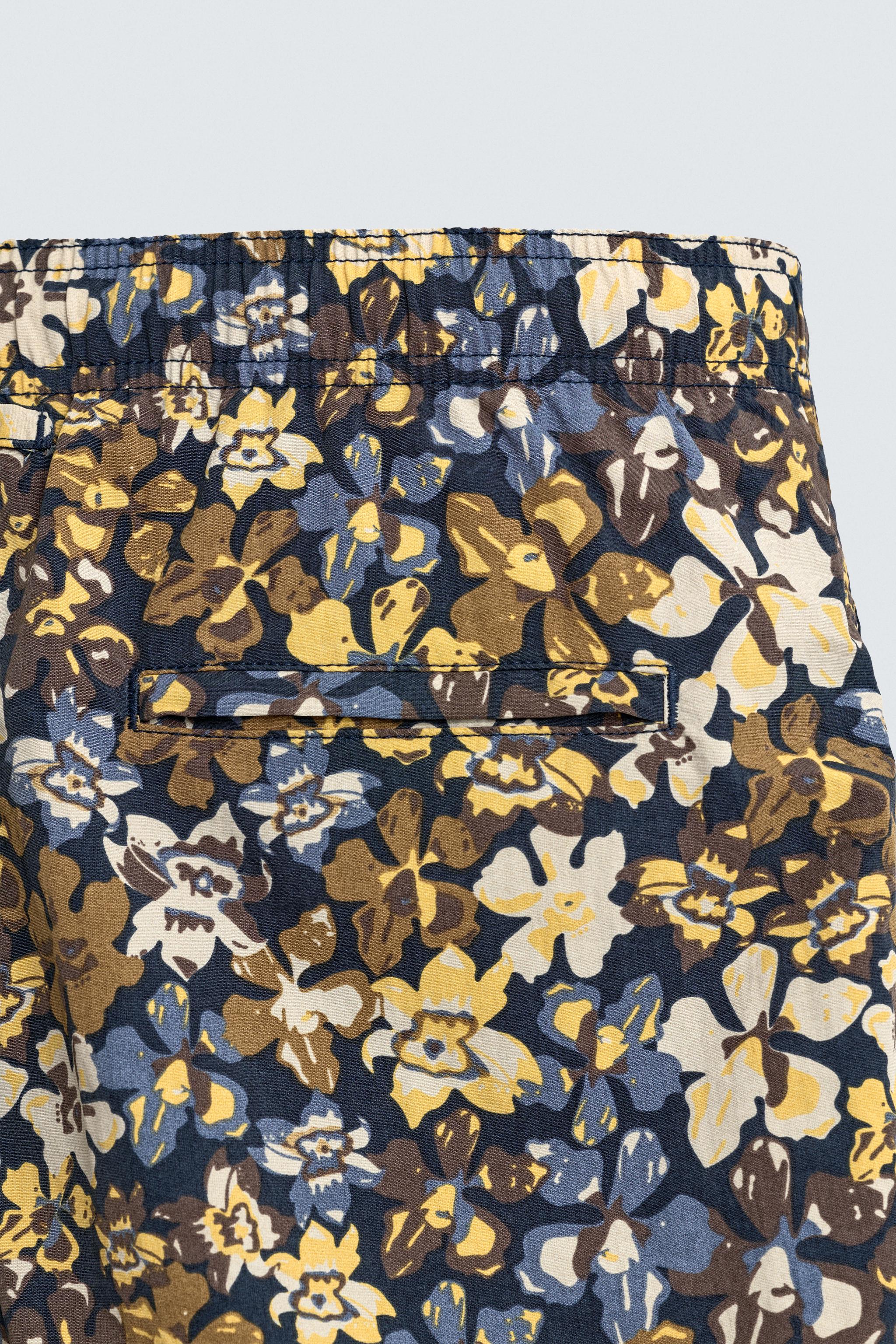 MAILLOT DE BAIN MI-LONG À IMPRIMÉ FLORAL