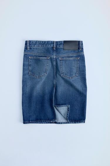 JUPE EN DENIM TRF TAILLE MOYENNE - Bleu de Zara - Image 3