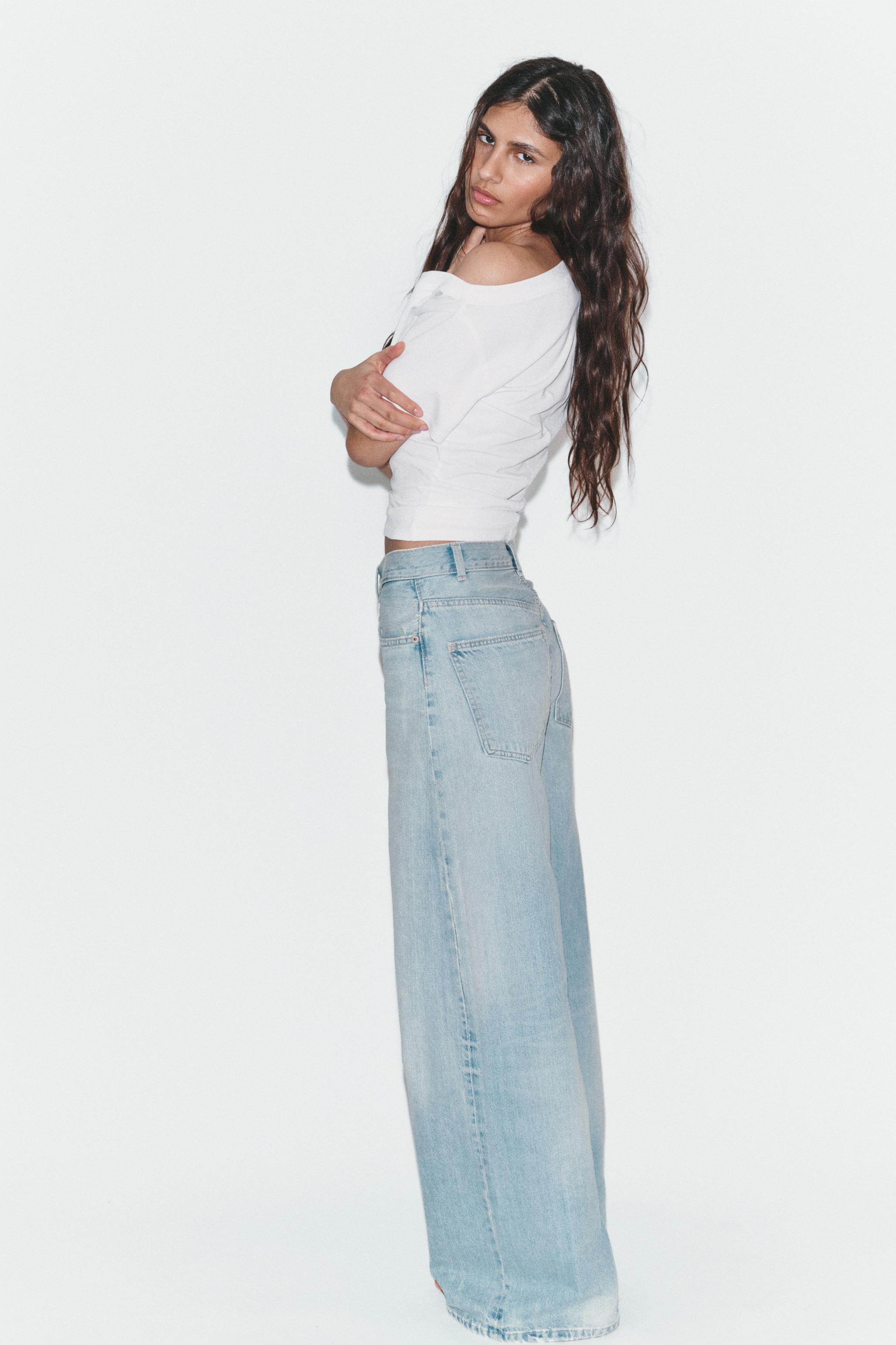 TRF EXTRA WIDE LEG HIGH WAIST JEANS