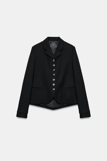 VESTE DROITE À BOUTONS ZW COLLECTION - Noir de Zara - Image 2