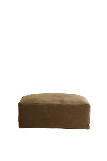 Zara REMOVABLE FADED LINEN BEAN BAG CHAIR - Brick