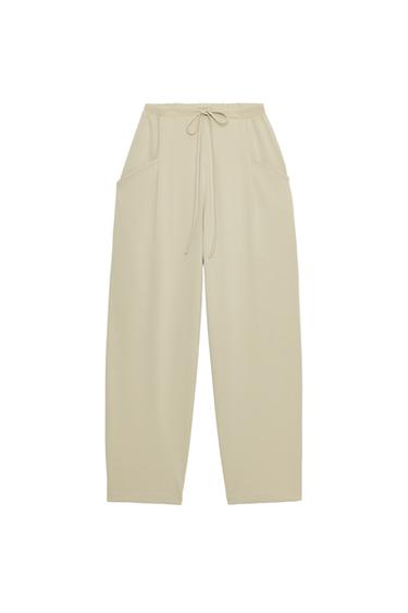 ТЕКСТУРНЫЕ БРЮКИ С КАРМАНАМИ — СВЕТЛО-ЗЕЛЕНЫЙ от Zara