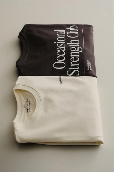 COTTON SPORTS SWEATSHIRT - Ecru by Zara