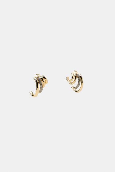 RHINESTONE EAR CUFF EARRINGS - Golden by Zara - Image 2