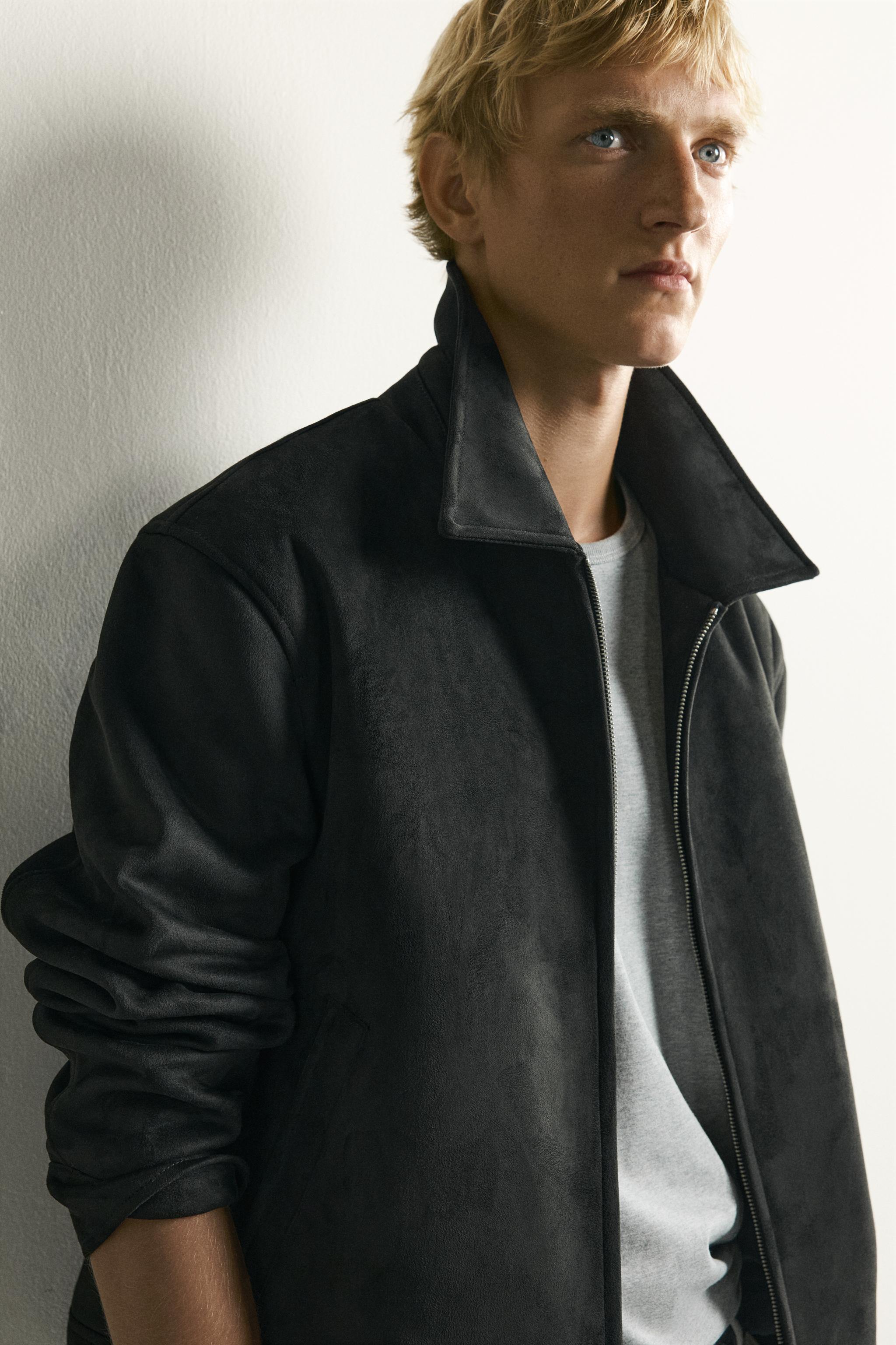 Мужские куртки Zara FAUX SUEDE REGULAR FIT JACKET — фото 6