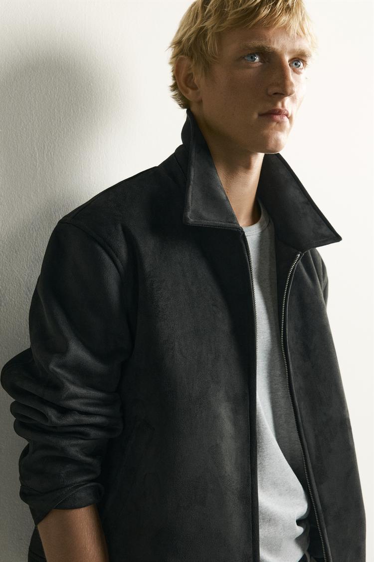 Chaqueta de gamuza sintética de corte regular 6