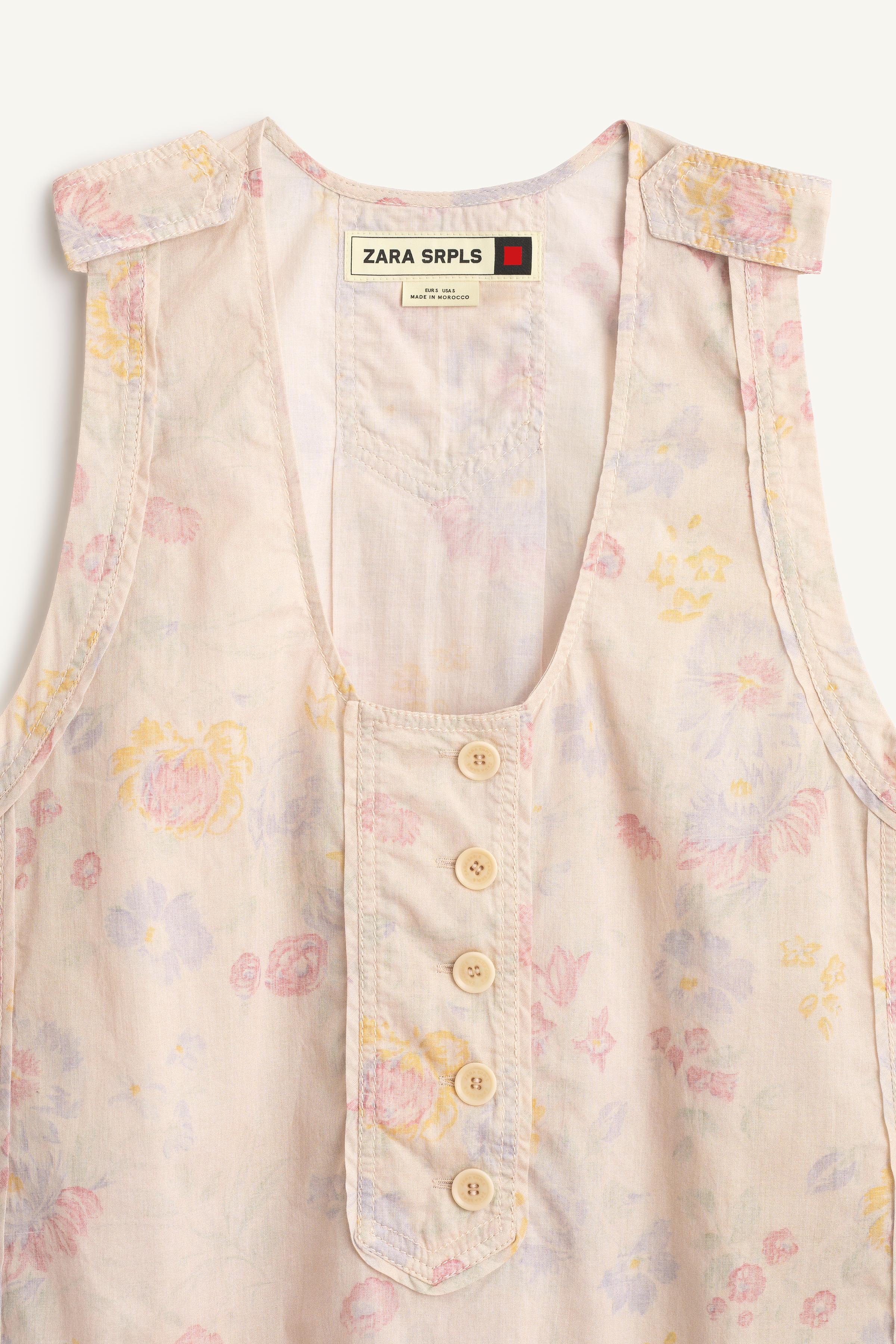 Женские рубашки Zara SLVLSS FLWRS SHRT — фото 6
