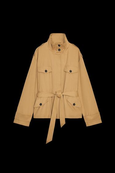 SHORT TRENCH COAT - Mid-camel by Zara - Image 0