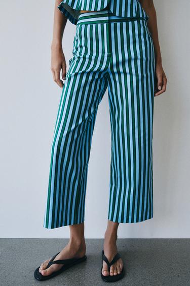 STRIPED CULOTTE PANTS — Multicolored 2