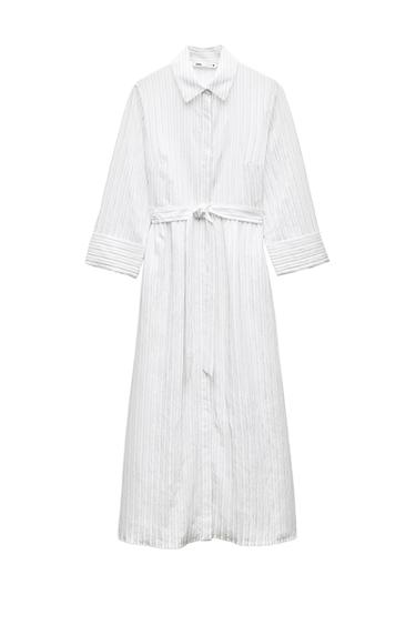 ZW COLLECTION STRIPED SHIRT DRESS