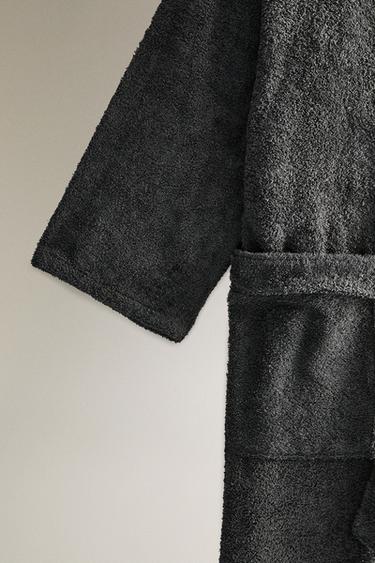 (420 GXM²) PEIGNOIR COTON PREMIUM - Gris foncé de Zara - Image 2