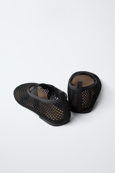 BALLERINES EN RÉSILLE - Noir de Zara - Image 4