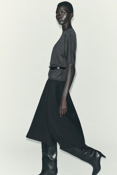LAYERED MIDI SKIRT - Black by Zara - Image 3