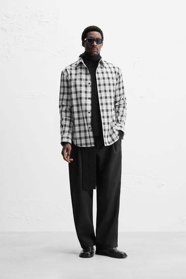 CHECK SHIRT - Black / White by Zara - Image 0