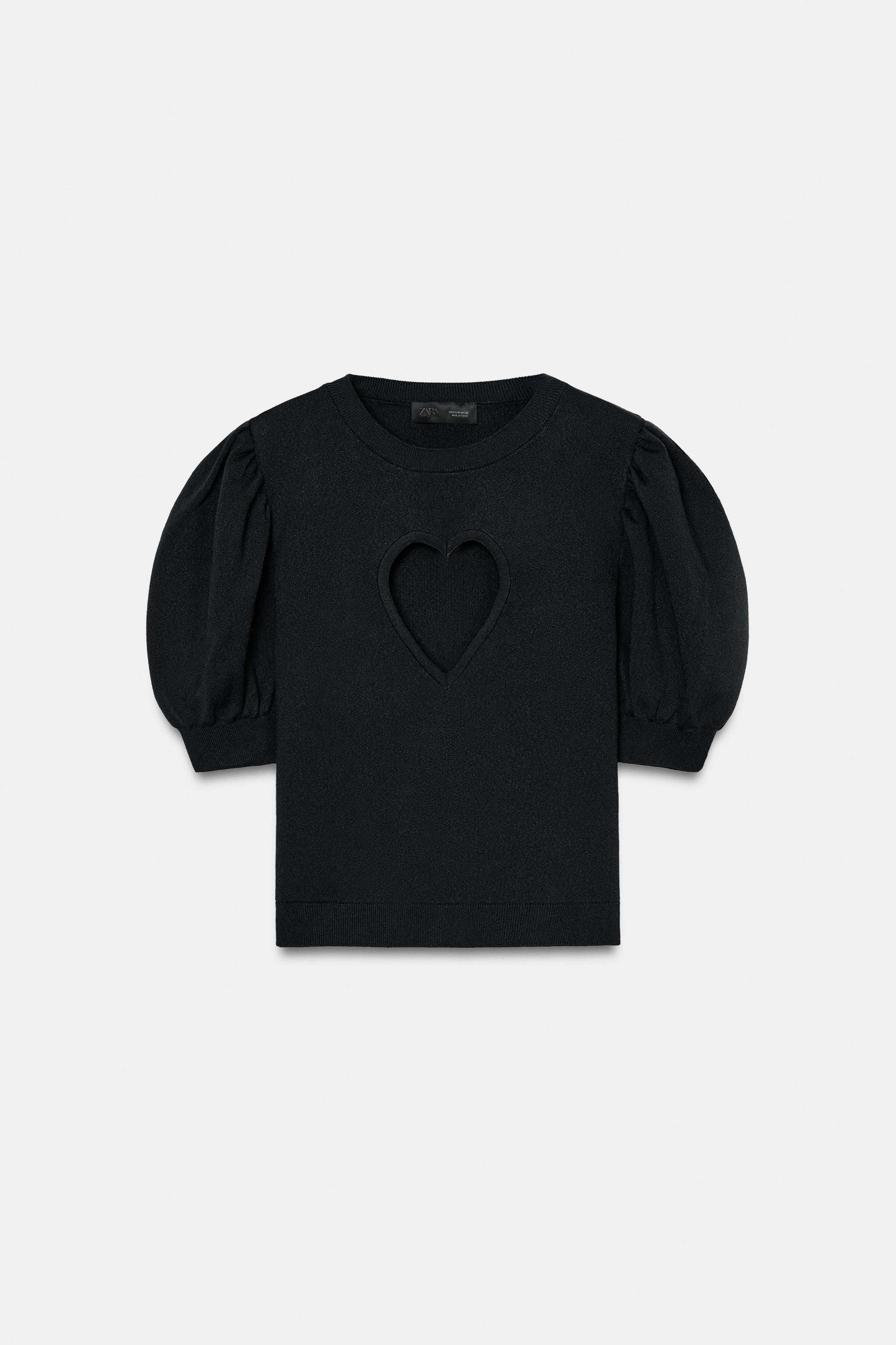 HEART CUT-OUT KNIT JUMPER