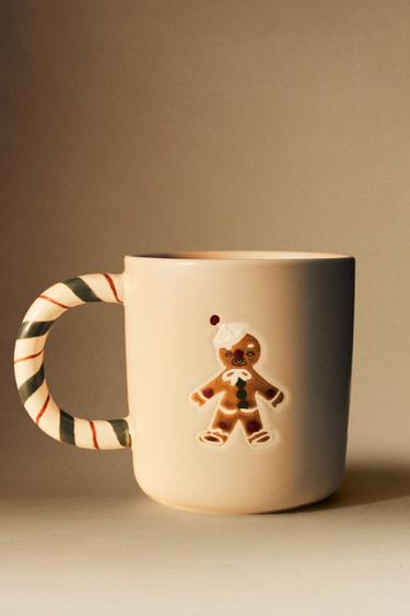 KIDS' CHRISTMAS GINGERBREAD STONEWARE MUG - Multicoloured by Zara