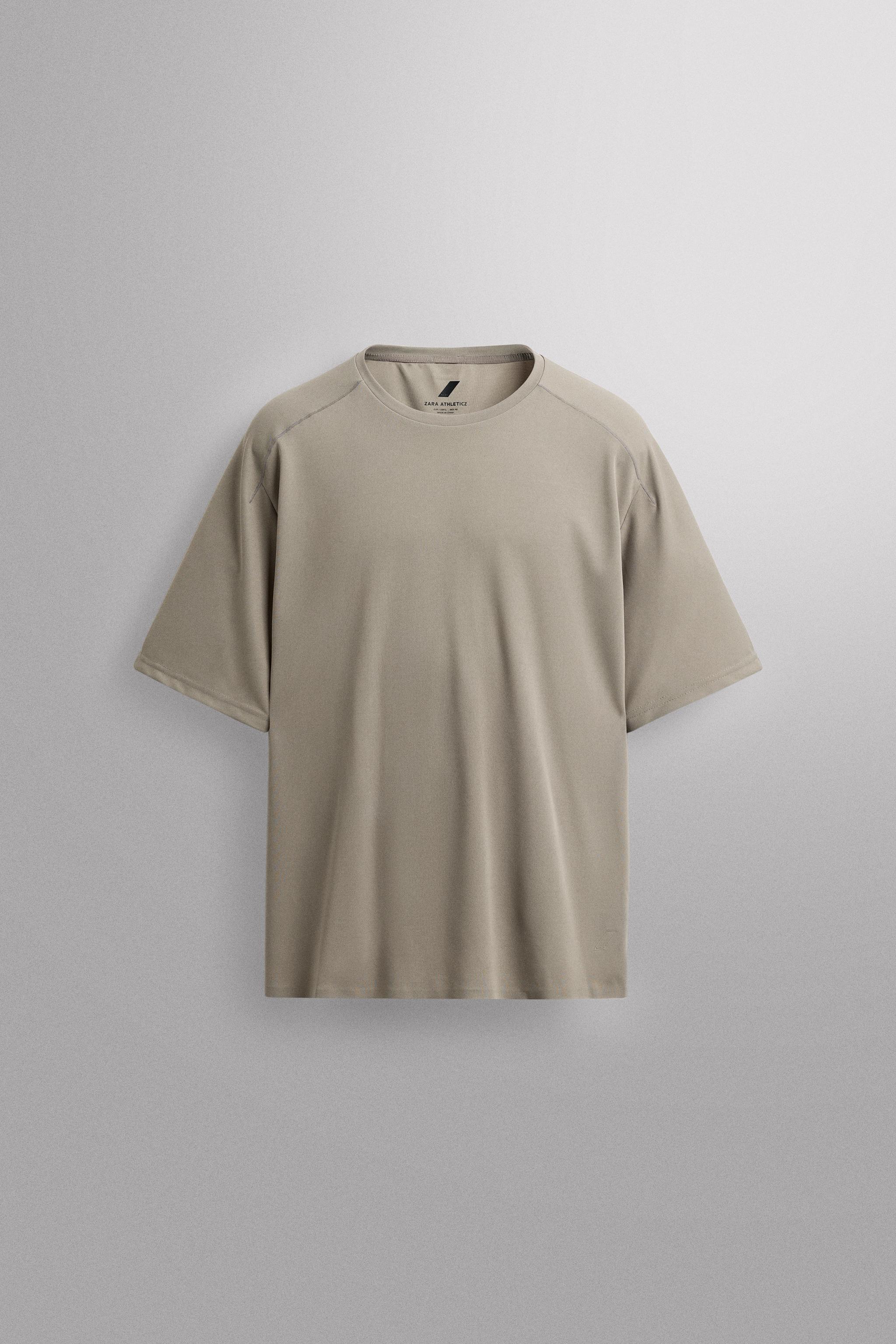 Мужские футболки Zara TECHNICAL PIQUÉ TEXTURE T-SHIRT — фото 7