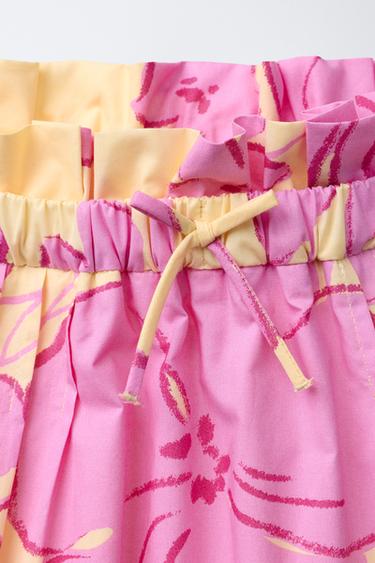 JUPE MI-LONGUE FLEURS - Jaune pastel de Zara - Image 2