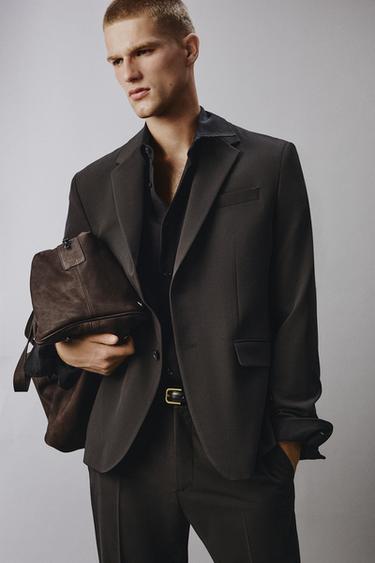COMFORT SUIT BLAZER - Dark brown by Zara - Image 5