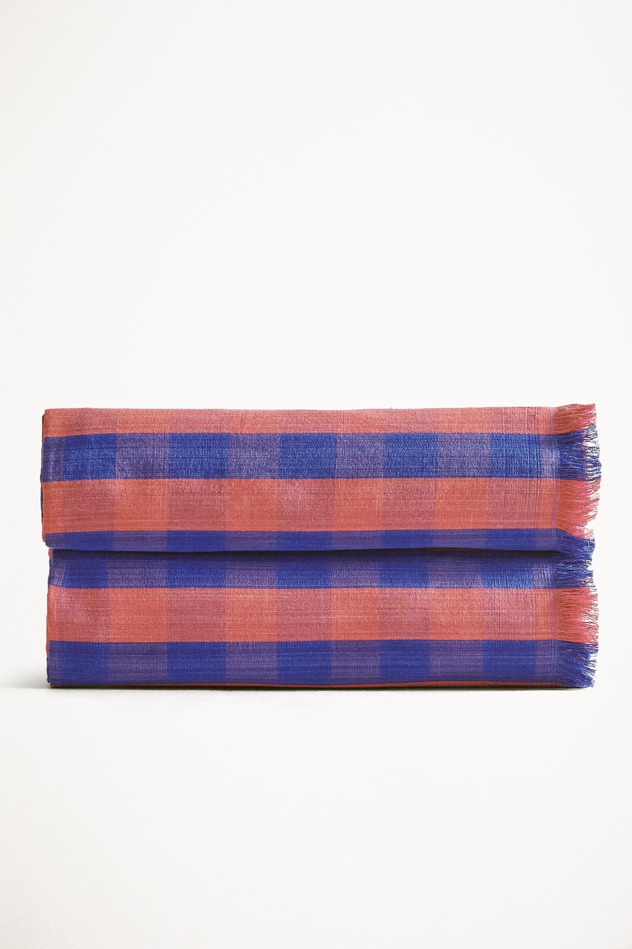 CHECKED COTTON MULTI-PURPOSE BLANKET X TENSIRA