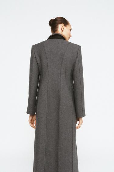 FITTED MANTECO WOOL COAT ZW COLLECTION LIMITED EDITION - Dark grey by Zara - Image 2