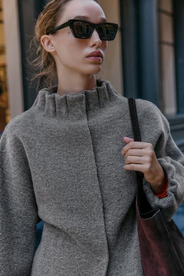 VESTE BOMBER EN MAILLE - Gris anthracite de Zara - Image 1