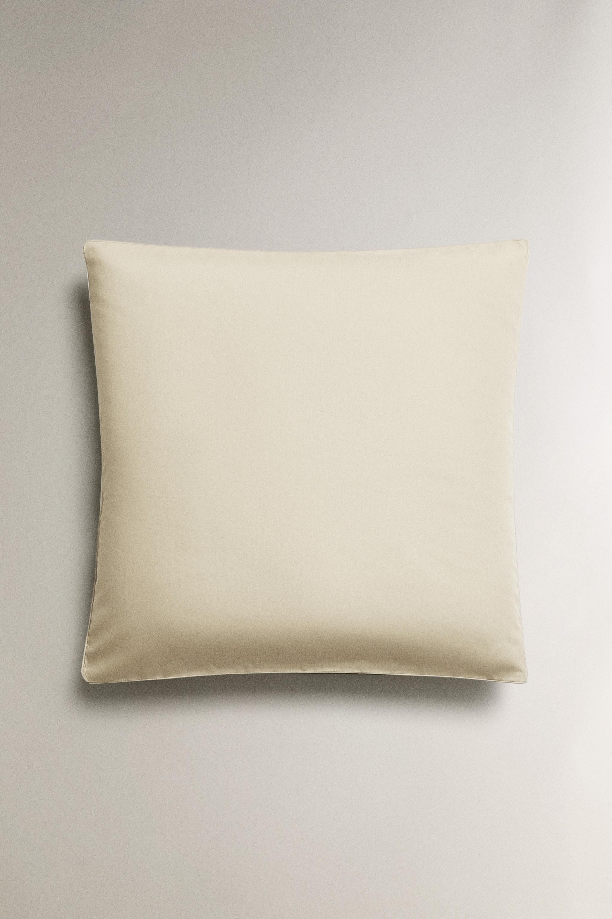 COTTON PERCALE PILLOWCASE (300 THREAD COUNT) — Ecru