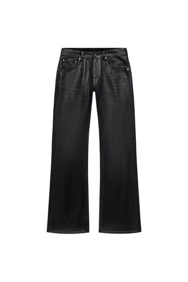 LUDOVIC DE SAINT SERNIN x ZARA WAXED LOW-RISE BOOTCUT JEANS