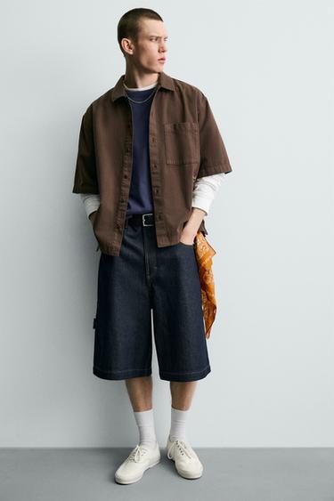 CHEMISE LAVÉE IMPRIMÉ BIMATIÈRE - Marron de Zara - Image 5