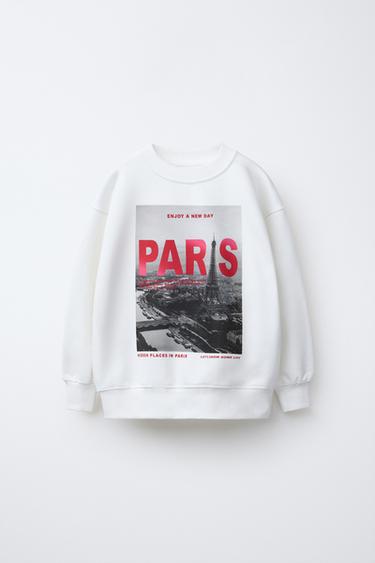 PARIS CITY SWEATSHIRT - Ecru by Zara - Image 0
