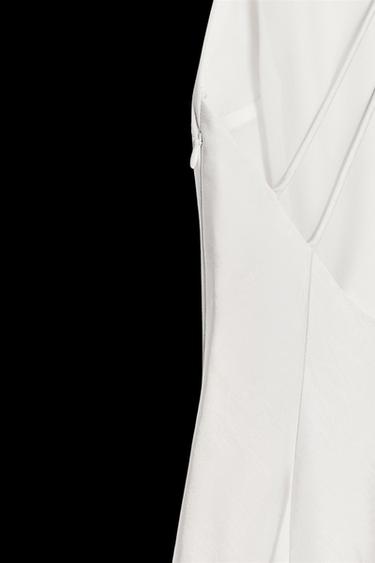 OPEN BACK SATIN MIDI DRESS - Silver by Zara