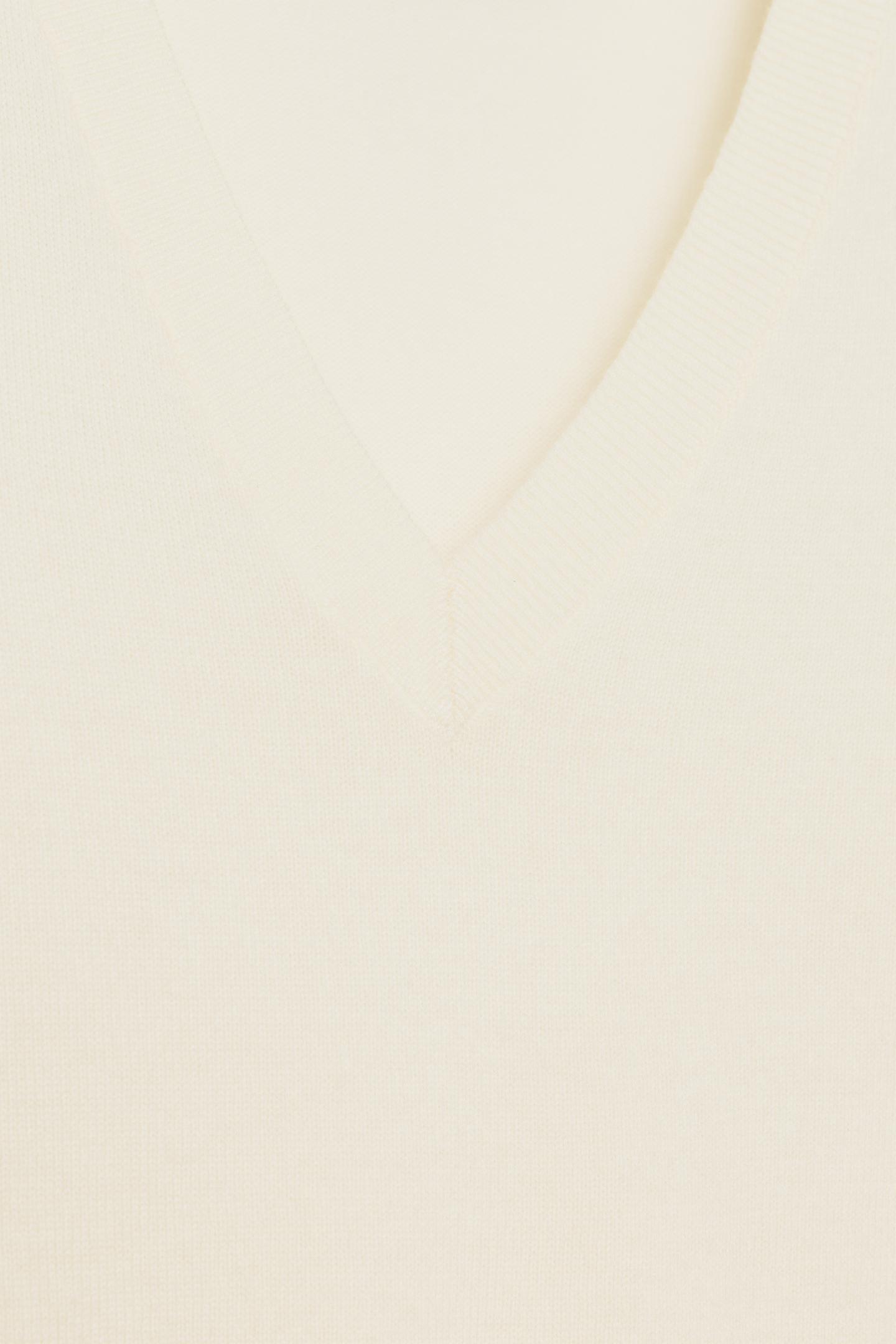 Женский свитер Zara Wool V-NECK Jumper, цвет: Экрю — фото 5
