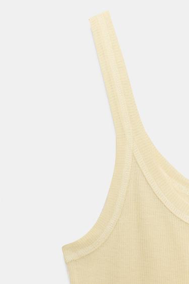 DÉBARDEUR FLUIDE - Jaune de Zara - Image 7