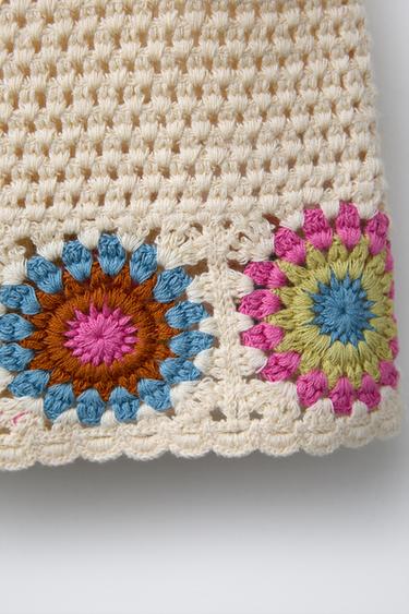 CROCHET KNIT TOP - Ecru by Zara - Image 2