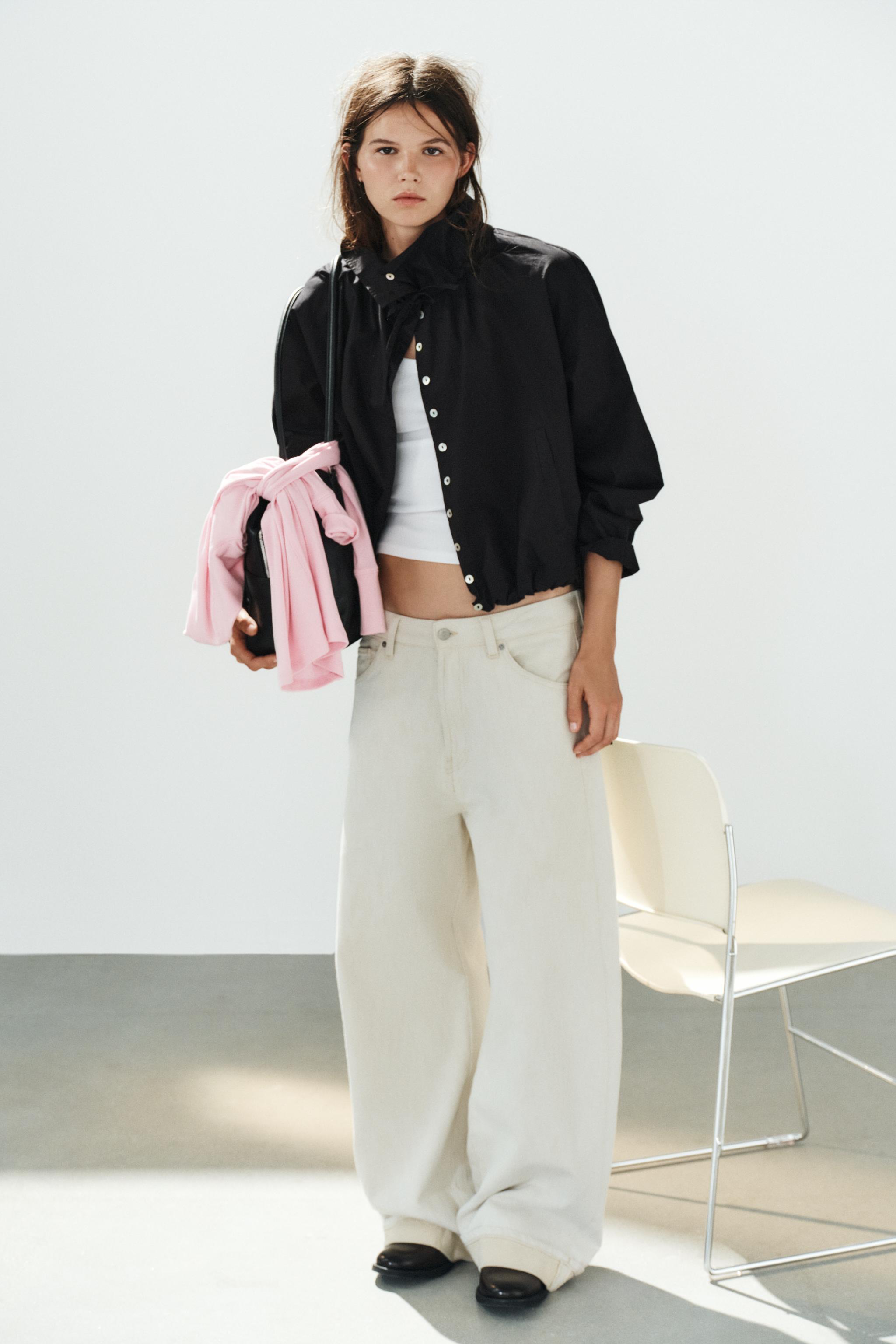 コットンタイ付きジャケット - ブラック | ZARA Japan / 日本