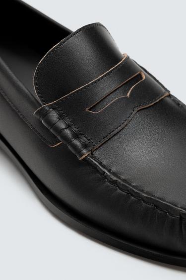 LIMITED EDITION LEATHER LOAFERS - Black by Zara - Image 5