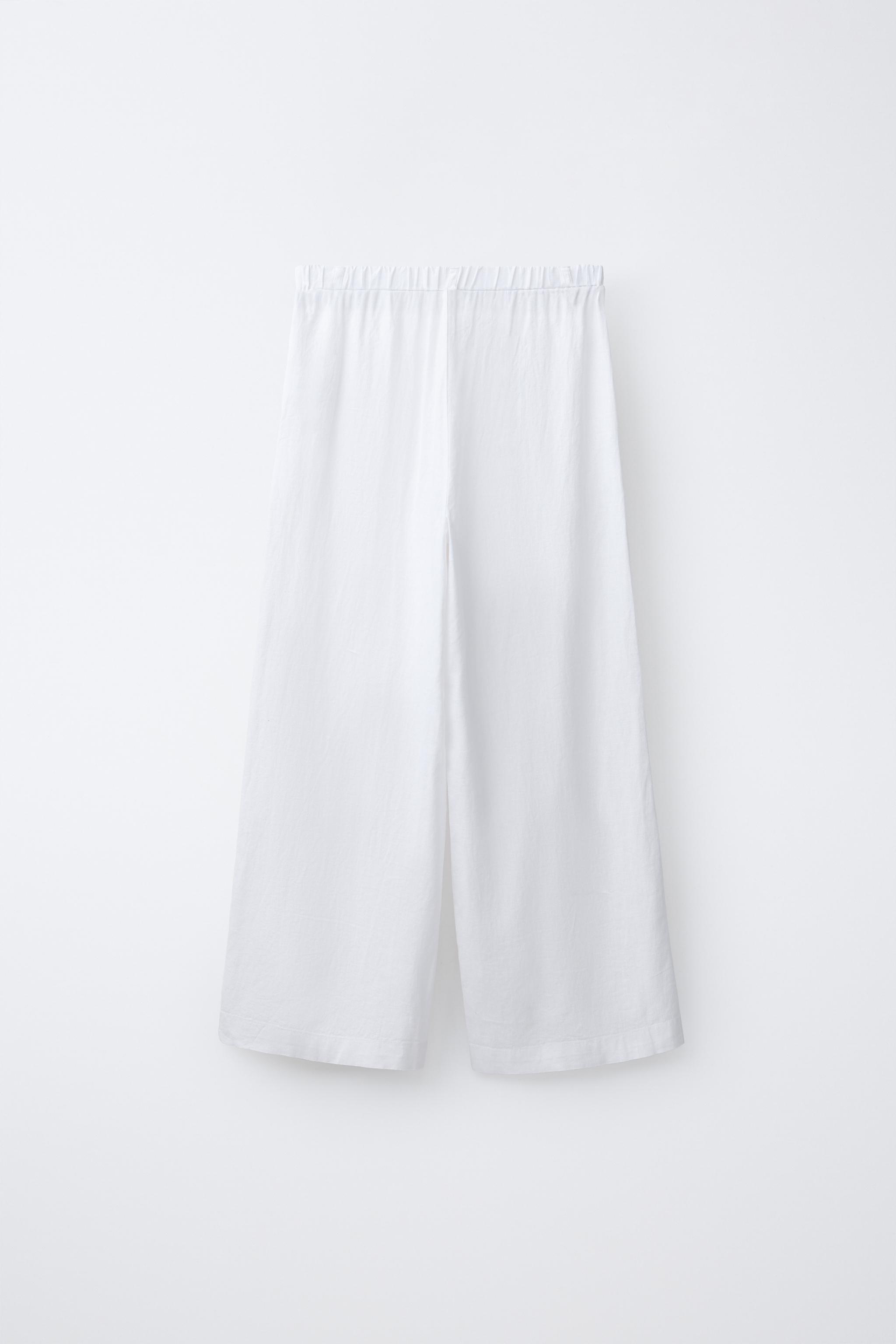 PANTALON DROIT AVEC LIN